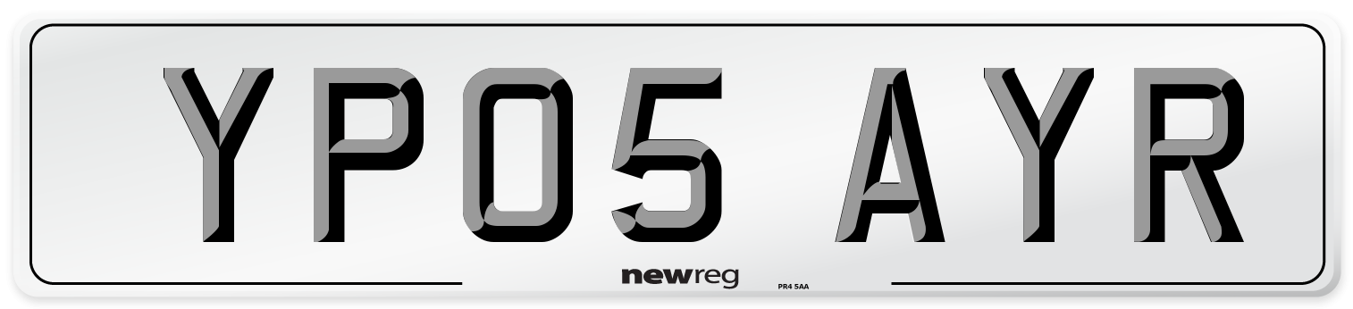 YP05 AYR Number Plate from New Reg